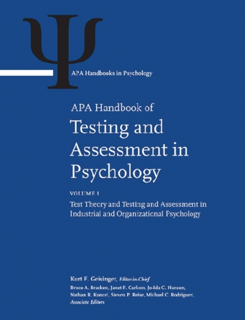 APA Handbook of Testing and Assessment in Psycho – Volume 1: Test Theory and Te…