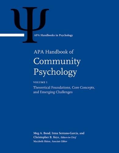 APA Handbook of Community Psychology – Volume 1: Theoretical Foundations, Core …