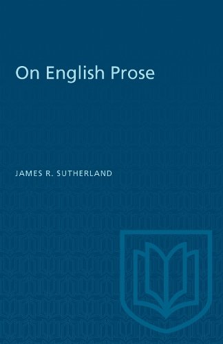 On English Prose Sutherland Paperback MY – University of Toronto Press