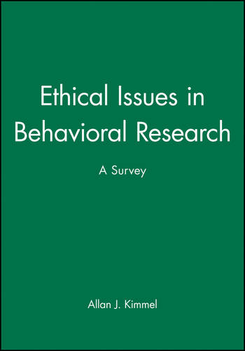 Ethical Issues in Behavioral Research Kimmel Paperback Wiley–Blackwell