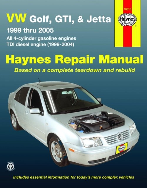Vw Golf, Gti, & Jetta (1999–2005) Haynes Paperback Haynes 1C – US Car Manuals