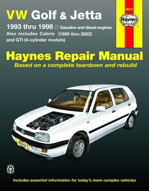 VW Golf, GTI and Jetta (93–98) and VW Cabrio (95–02) petrol & diesel Haynes Rep…