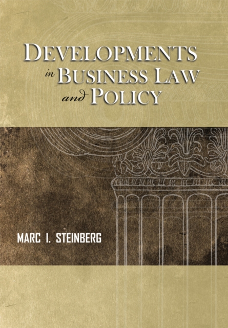 Developments in Business Law and Policy Steinberg Paperback John Wiley & Sons