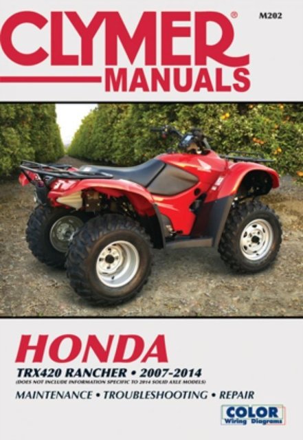 Honda TRX420 Rancher ATV (2007–2014) Service Rep – 41821 Haynes Paperback