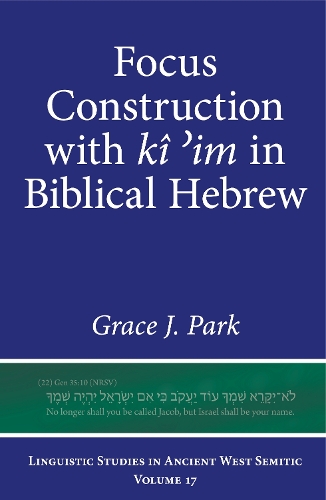 Focus Construction with kî′im in Biblical Hebrew Park Paperback 9781646022465