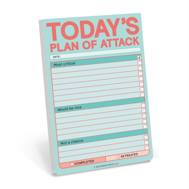 Knock Knock Today‚Äôs Plan of Attack Great Big Stickies (Pastel Version)