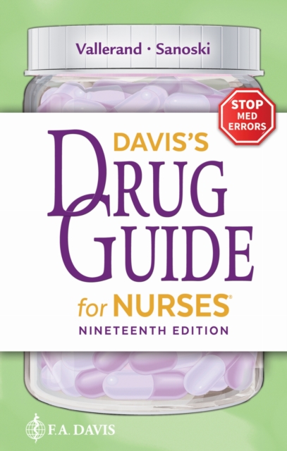 Davis`s Drug Guide for Nurses Vallerand Sanoski Paperback MP–FAD F.A. Davis