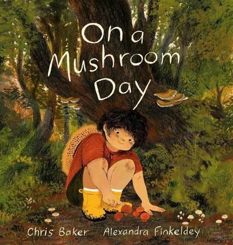 Front cover of On a Mushroom Day by Chris Baker, illustrated by Alexandra Finkeldey