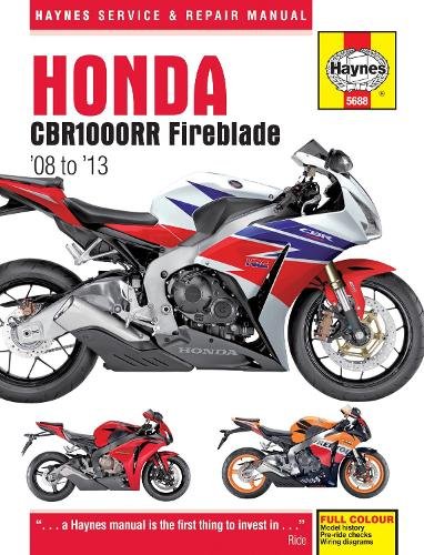 Honda CBR1000R Fireblade (08 – 13) Coombs Hardback Haynes 2B – Superbike Manuals