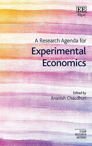 A Research Agenda for Experimental Economics Chaudhuri Hardback Edward Elgar