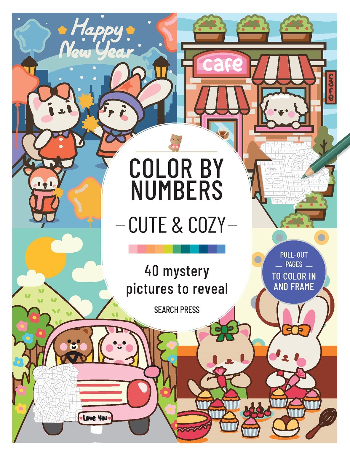 Color by Numbers Cute and Cozy: 40 Mystery Pictures to Reveal