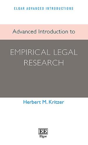 Advanced Introduction to Empirical Legal Research Kritzer Hardback Edward Elgar
