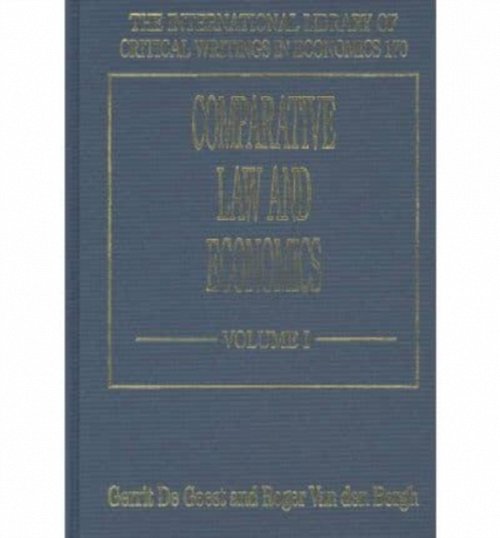 Comparative Law and Economics De Geest Van Den Bergh Hardback Edward Elgar