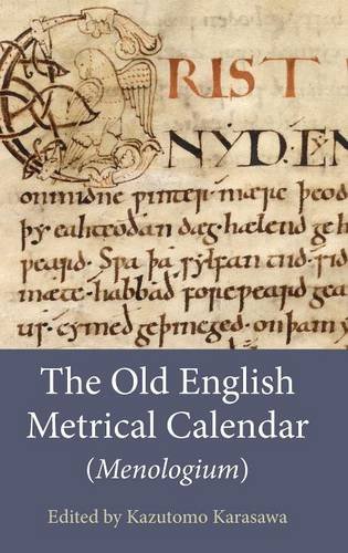 The Old English Metrical Calendar (Menologium) Karasawa Hardback D. S. Brewer