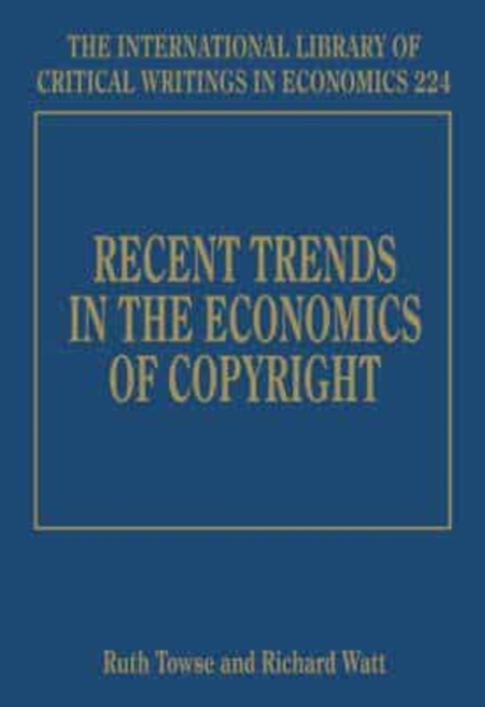 Recent Developments in Cultural Economics Towse Hardback Edward Elgar