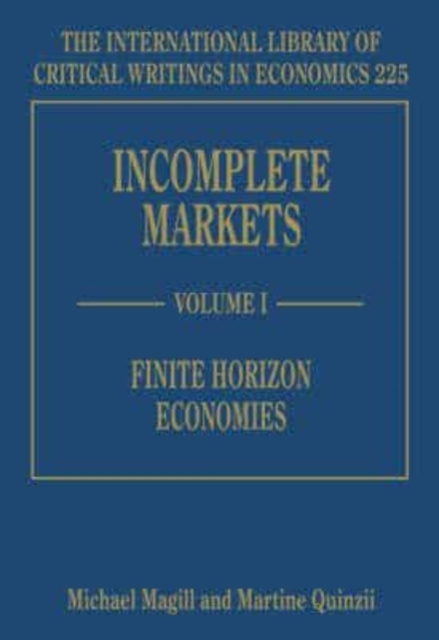 Incomplete Markets Magill Quinzii Hardback Edward Elgar 9781845428624