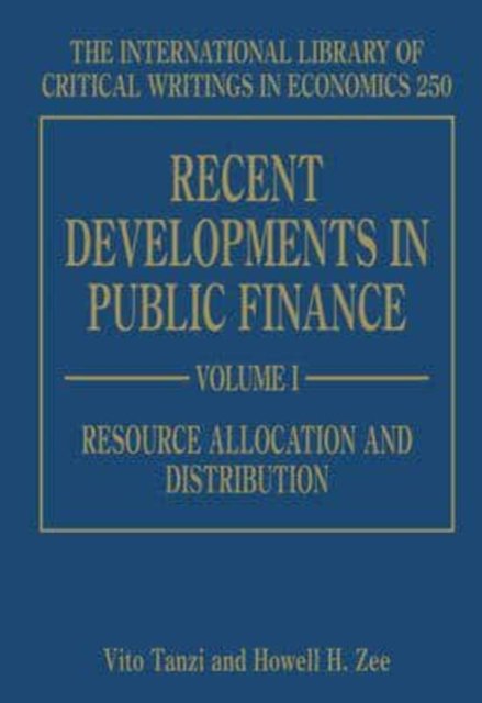 Recent Developments in Public Finance Tanzi Zee Hardback Edward Elgar