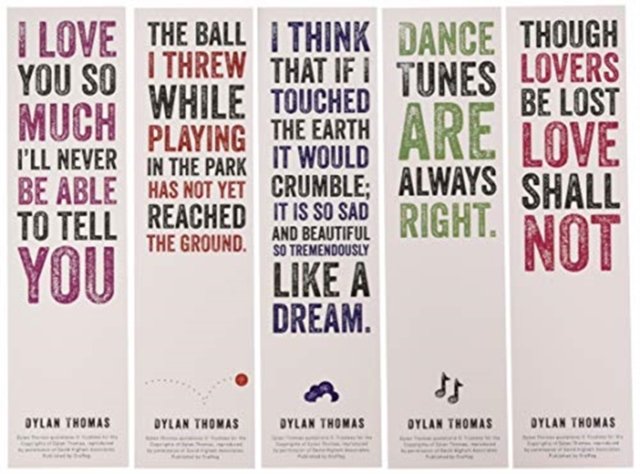 Dylan Thomas Bookmarks Pack 1