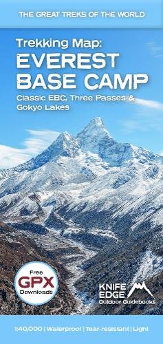 Everest Base Camp Trekking Map: Classic EBC, Three Passes and Gokyo Lakes