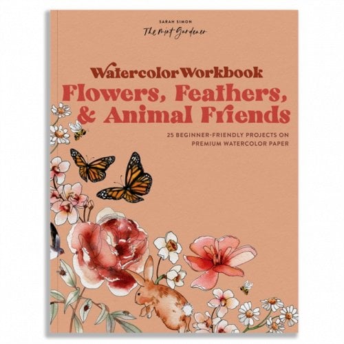 Watercolor Workbook: Flowers, Feathers, and Anim – 25 Beginner–Friendly Project…