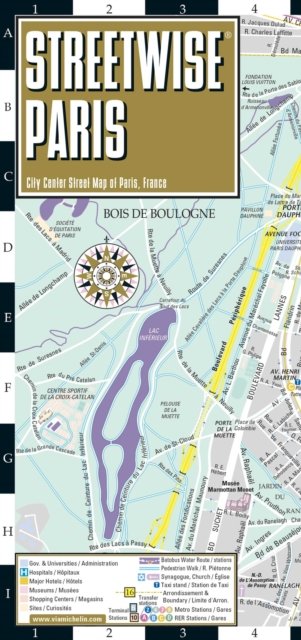 Streetwise Paris Map - Laminated City Center Street Map of Paris, France: City Plans
