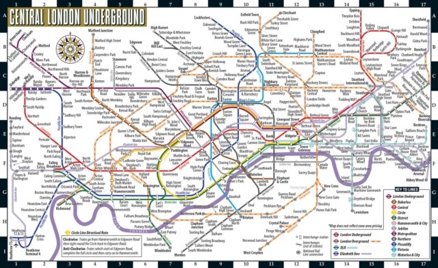 Streetwise London Underground Map - Laminated Map of the London Underground, England: City Plan