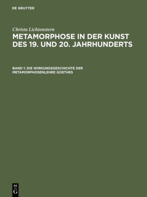 Die Wirkungsgeschichte der Metamorphosenlehre Go – Von Philipp Otto Runge bis J…