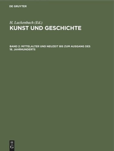 Mittelalter und Neuzeit bis zum Ausgang des 18. Jahrhunderts Luckenbach Hardback