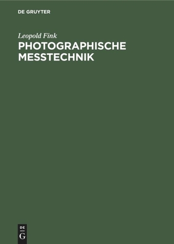 Photographische Metechnik Fink Hardback John Wiley & Sons 9783486772753