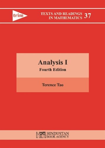 Analysis I Tao Hardback MP–HIN Hindustan Book Agency 9788195196197