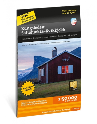 Kungsleden: Saltaluokta - Kvikkjokk Hiking Map: 1:50 000