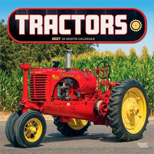 Tractors 2027 12 X 24 Inch (Hanging) Monthly Square Wall Calendar Plastic-Free